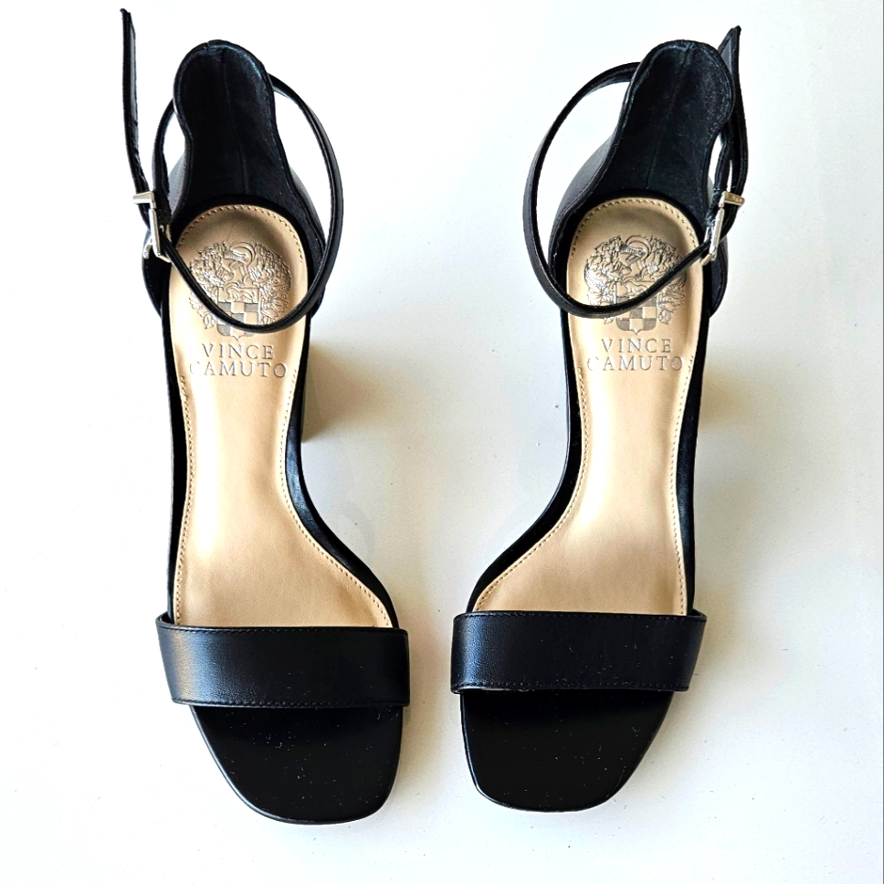 Vince Camuto Black Wedge 2 1/2" Heels Brand New
